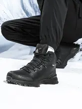 冬用 メンズ本革防寒スノーブーツ【加厚・極上の柔らかさ・アウトドア用】