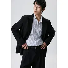 簡単お手入れのメンズカジュアルジャケット【春秋向け・パッド入り・ブレザータイプ】