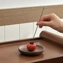 線香立て お香立て 陶器 天然木 チャイナテイスト ヴィンテージ おしゃれ 癒やし 家庭用 インテリア 香道