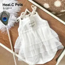 ペット用 夏用薄手タンクトップ＆チュニックドレス【猫・犬用・かわいいデザイン・メッシュ素材】