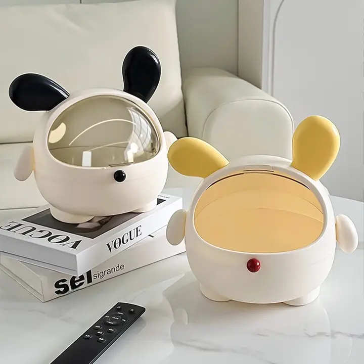 かわいいデスク用ゴミ箱【ミニサイズ・収納ボックス・リビング・オフィス用】