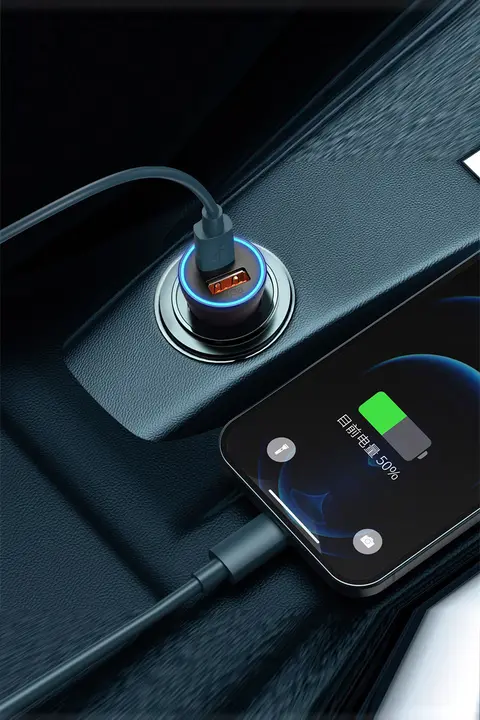 車載充電器【USB-C対応・快充・変換アダプタ付き】