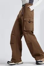 Camel レトロアメリカンスタイル女性用ワークパンツ【夏用・防水・フィット・ワイドレッグ】（セットアップ対応）