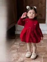 女の子用 プリンセススタイルのベスト風ワンピース【秋冬用・ハイネック・極上の柔らかさ】（セットアップ対応）