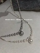 925純銀パールネックレス【高級感・毛衣やドレスに最適】