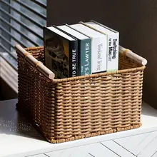 Kens 北欧風 スナックバスケット【フェイクラタン・シンプルデザイン・収納バスケット】