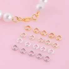 18K金メッキのダブルホールクローズドリング連結金具【DIY用・パールネックレス・ブレスレット用】