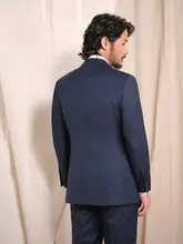 婚礼用 タキシード風スーツ【ウエディング・ブレザー・ウール混】（セットアップ対応）