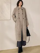 極上の柔らかさ 羊毛混米白色コート【冬用・中長丈・女性用】