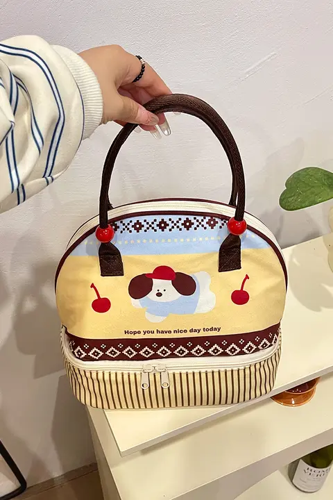 おしゃれな手提げ弁当バッグ【保温・アルミ箔使用】