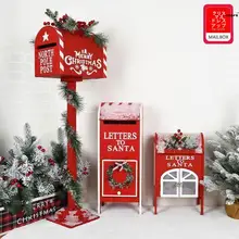 クリスマス装飾 木製メールボックス アニマルデザインの鹿の置物【バーカフェ店用】