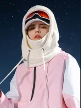 ウィンタースキー用ヘルメットインナーキャップ【防寒・アウトドア・女性用・ネックウォーマー付き】