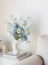 ユーカリローズのアートフラワーブーケ【インテリア装飾用・造花】