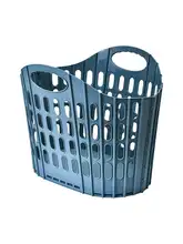 家庭用プラスチック製の大容量折りたためる洗濯物入れ【バスルーム・トイレ用】
