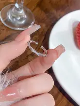 ハートデザインのオープンリング【リボン付き・フィンガリング・女性用】