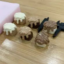 ハンバーガー風デザートシリコン型【DIY手作り粘土用・多孔デザイン】（セットアップ対応）