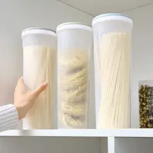 食品用密閉保存容器【麺類収納ボックス・キッチン用・シリコン蓋付き】
