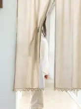 高級感あふれる透光の間仕切りカーテン【禅風デザイン・穴あけ不要】