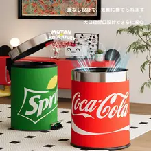 アイデアのコーラ缶デザインゴミ箱【二重構造・蓋付き・脚踏式・リビング・寝室用】