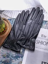 本革製 レディース ヴィンテージ風小山羊皮手袋【タッチパネル対応・保温・薄手・冬用】