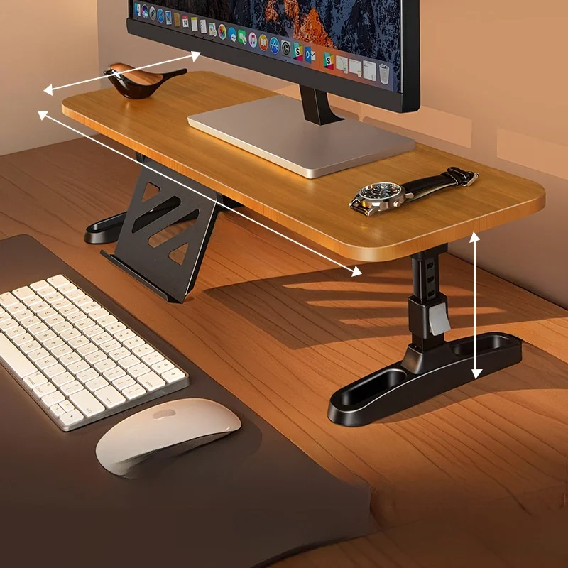 CROSS LINE 木製昇降式ディスプレイスタンド：デスク周りおしゃれなスタンドの実用性と設計原理