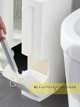 トイレブラシ＆ゴミ箱一体式セット【カバー付き・トイレ用・隅までお手入れ】