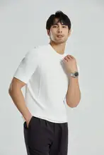 夏用 メンズ クルーネック Tシャツ【ニット素材・短袖】