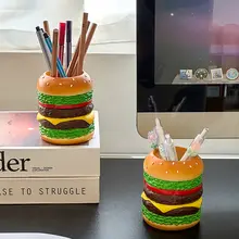 見栄えの良いハンバーガーペンホルダー 事務所 机上装飾品