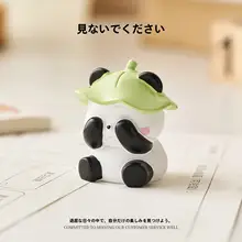かわいいカートゥーンデザインの三不小熊猫オフィスデスク装飾【車内用・ユニークなインテリア】