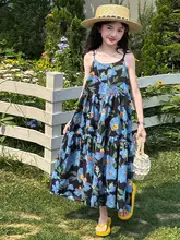 子供用 サマー ドレス【フラワープリント・ノースリーブ・リゾートスタイル】