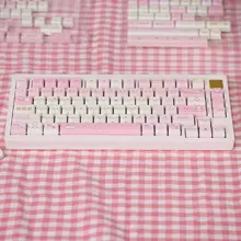 キーキャップ PBT+PC 透明 ピクセル 猫柄 キュート 個性派 「Chosfox SOULCAT」