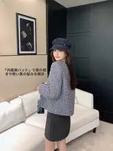 ヴィンテージ風ツイードコート【羊毛素材・女性用・秋冬向け・デザイン性】