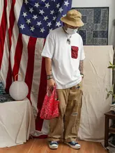 気軽に使えるバンダナ柄エコバッグ【ウエストバッグ・カジュアルデザイン・花柄】（セットアップ対応）