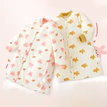 三層キルティングの女児用スリーパー【春秋用・保温・コットン製】（セットアップ対応）