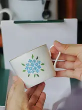 手作りの小容量コーヒーカップとソーサー【景徳鎮陶器・ティーセット・精巧なトレイ】（セットアップ対応  ）