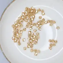 DIY用 菱形尖珠の人工水晶散珠ネックレス【香槟色・ファッションアクセサリー】