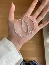 純銀製 アクアマリン 海星とパールのブレスレット【夏用・重ねづけ対応】