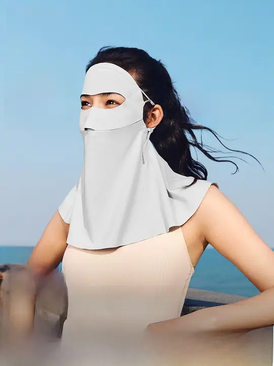 軽量ネックプロテクション UVカットフェイスマスク【透湿・ドライブ用・紫外線防止】