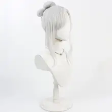コスプレ用ウィッグ【銀白色・分体型・新年の浅黄睦月デザイン】