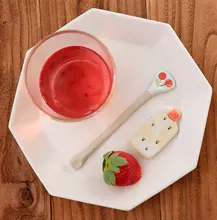 コーヒースティック 和風 手作り 陶器 粗陶 手描き ロングハンドル