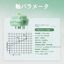 キースイッチ リニア軸 松緑軸 5ピン ホットスワップ 自作キーボード 「WuqueStudio」