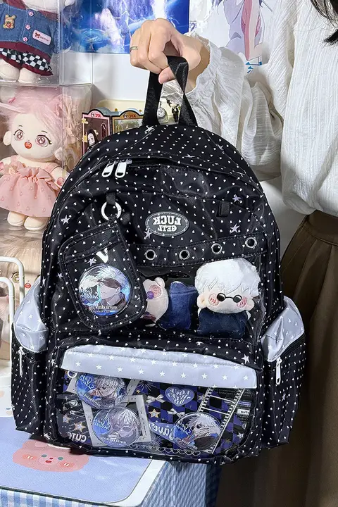 痛バッグ リュック レディース コンパクト 軽量 推しグッズ 通学 ぬいぐるみ