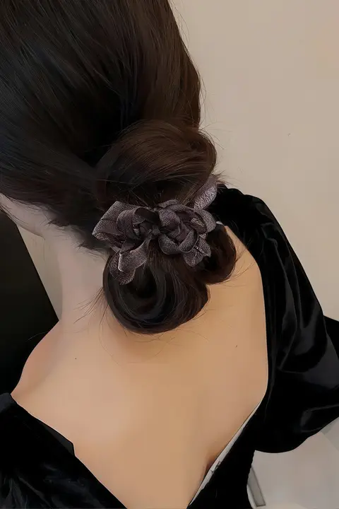リボンデザインのヘアゴム【高級感あるヘアアクセサリー】