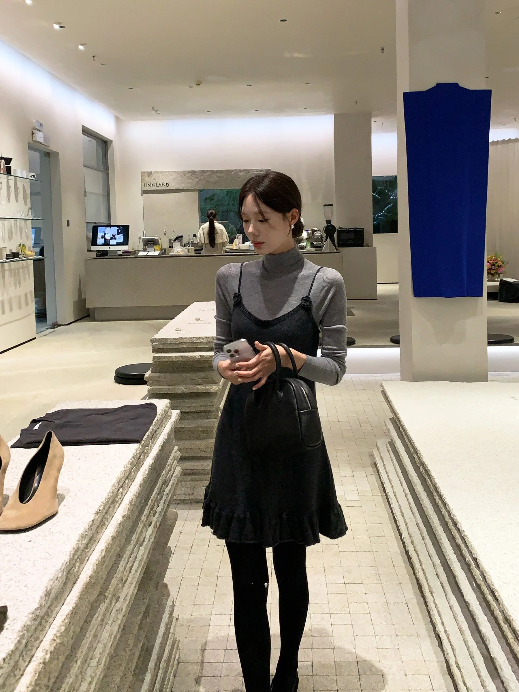 大花模様のリリィアン フック付きフリルドレス：ハンド・メード韓国風の秋冬着用実態と価値分析