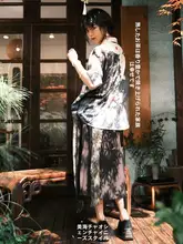 春夏新作の中国風 中長款スカート【シンプルデザイン・スタイルアップ効果】