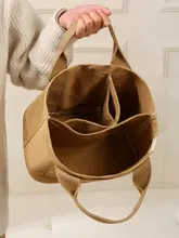 大容量の帆布製手提げバッグ【多ポケット・ママやビジネスシーンに最適】