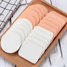 大号ラウンドメイクパフ【湿乾両用・ソフトスエード・化粧用】