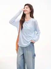 爽やかなレモン風味のUVカットTシャツ【フィット・天絲素材・夏用】