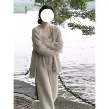 セーター カーディガン レディース 秋冬 ゆったり フレンチ編み込み 厚手 柔らかくて ルーズスタイルに最適