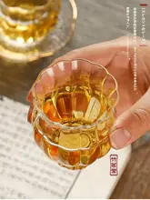 茶杯 耐熱ガラス クリア 中国茶器 受け皿付き 熱くなり にくい 茶道具